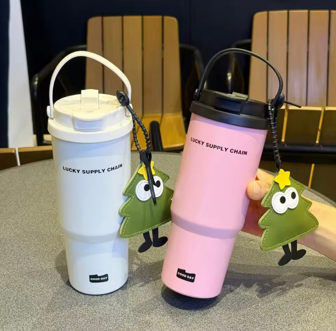 Fashion Large Capacity Insulated Cup, Car Handheld Water Thermos, Portable Stainless Steel Gym Water Bottle Fashion Large Capacity Insulated Cup, Car Handheld Water Thermos, Portable Stainless Steel Gym Water Bottle